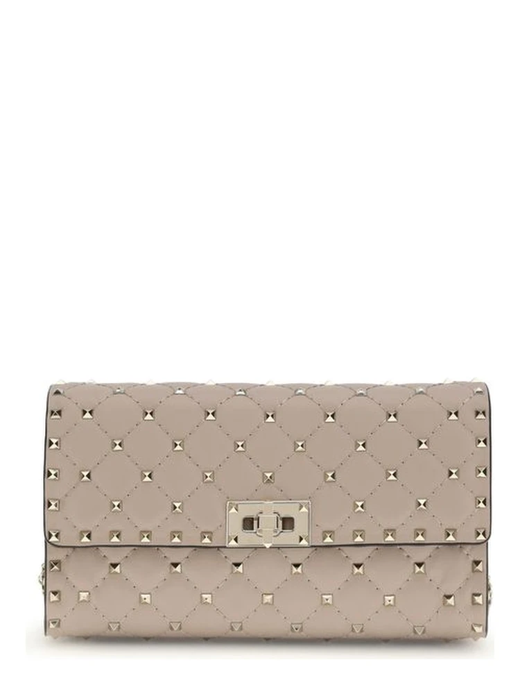 Beige Calf Leather Bos Taurus Shoulder Bag