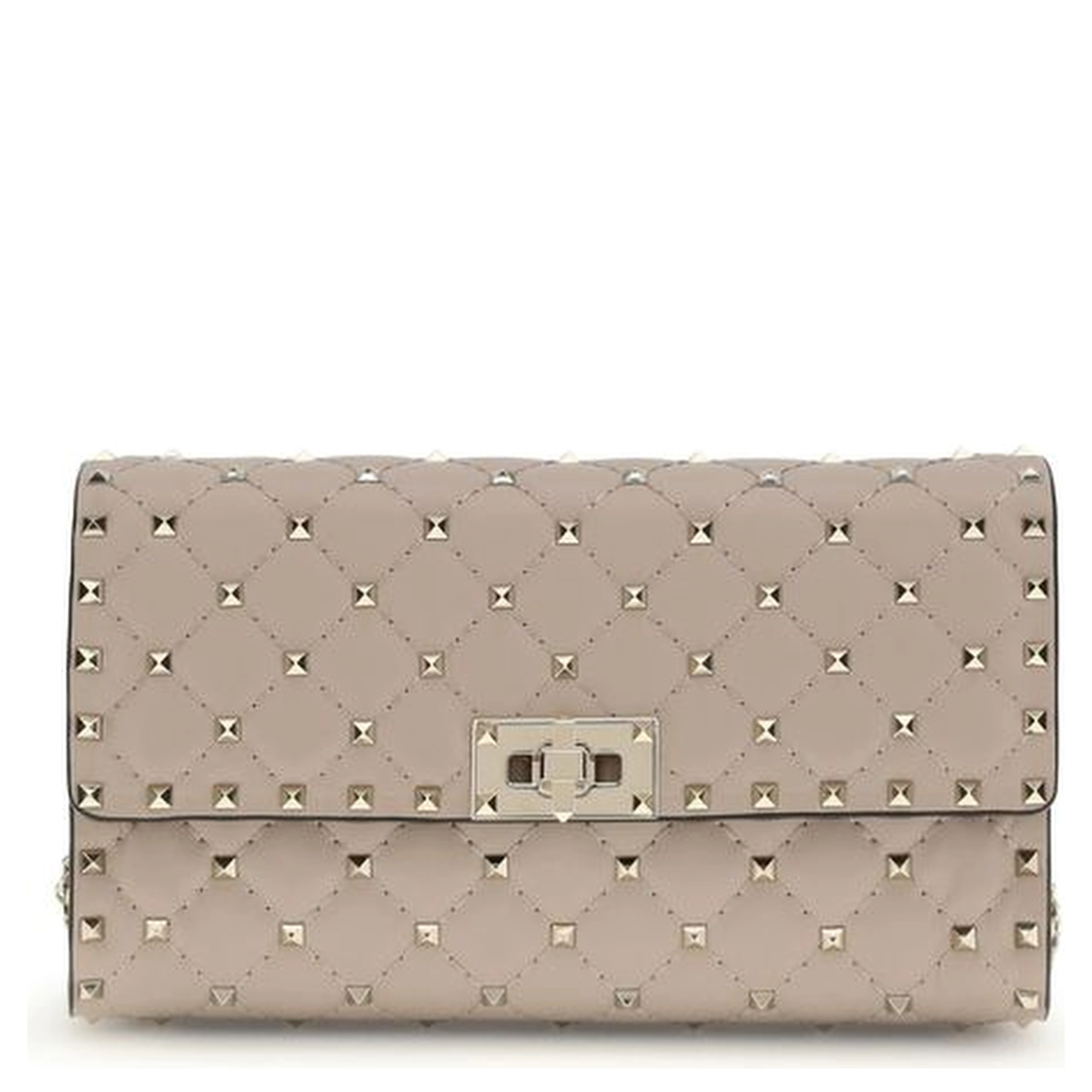 Beige Calf Leather Bos Taurus Shoulder Bag