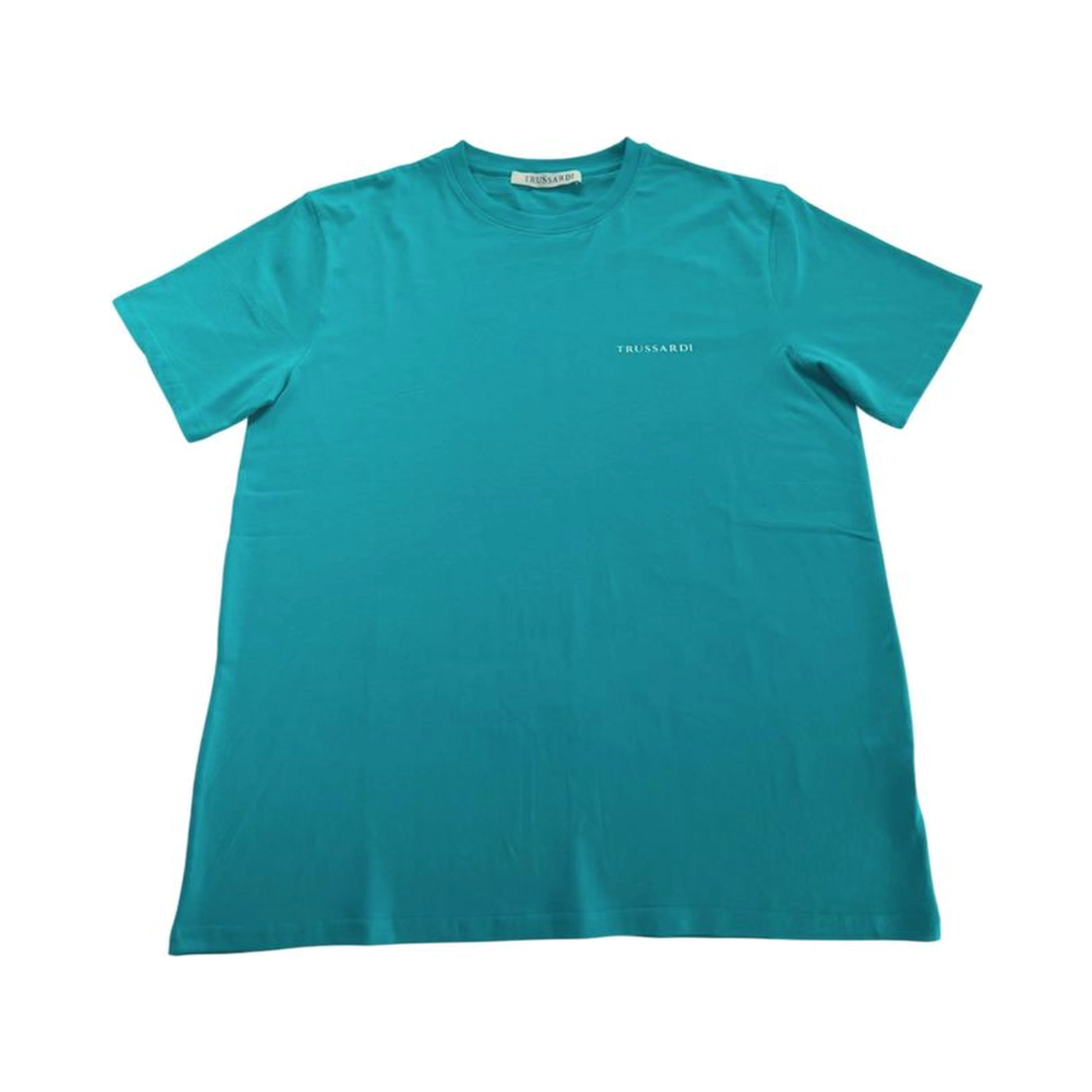 Light Blue Cotton Men T-Shirt
