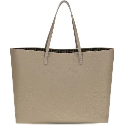 Beige Calf Leather Bos Taurus Shoulder Bag