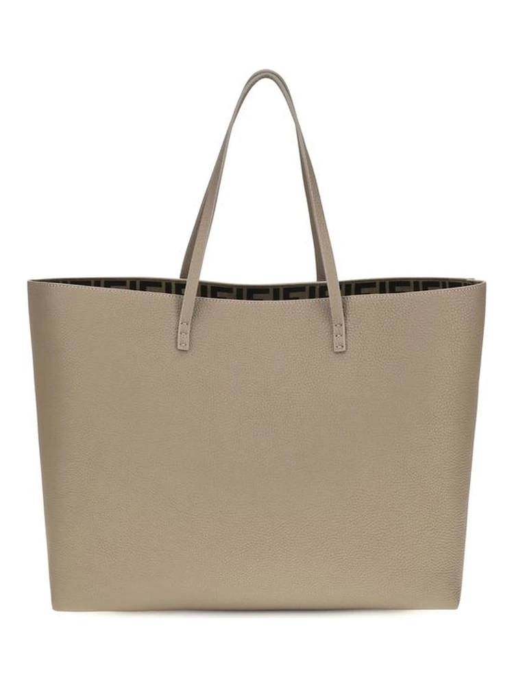 Beige Calf Leather Bos Taurus Shoulder Bag