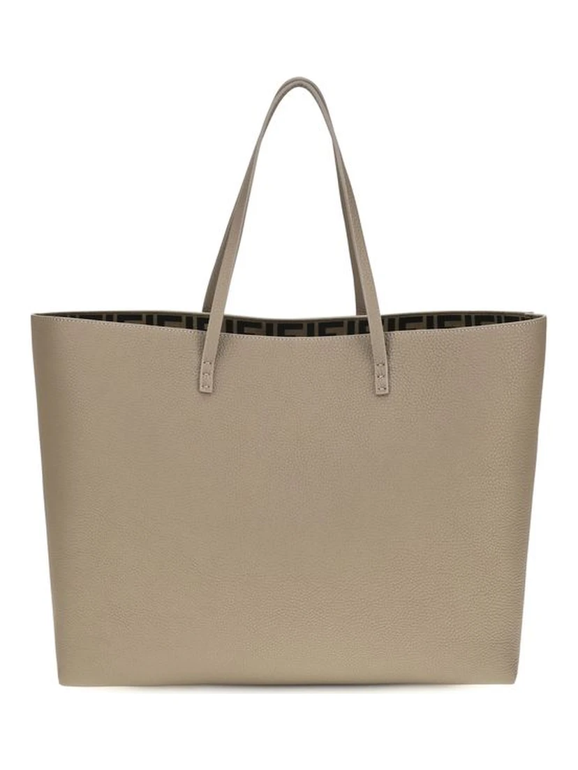 Beige Calf Leather Bos Taurus Shoulder Bag