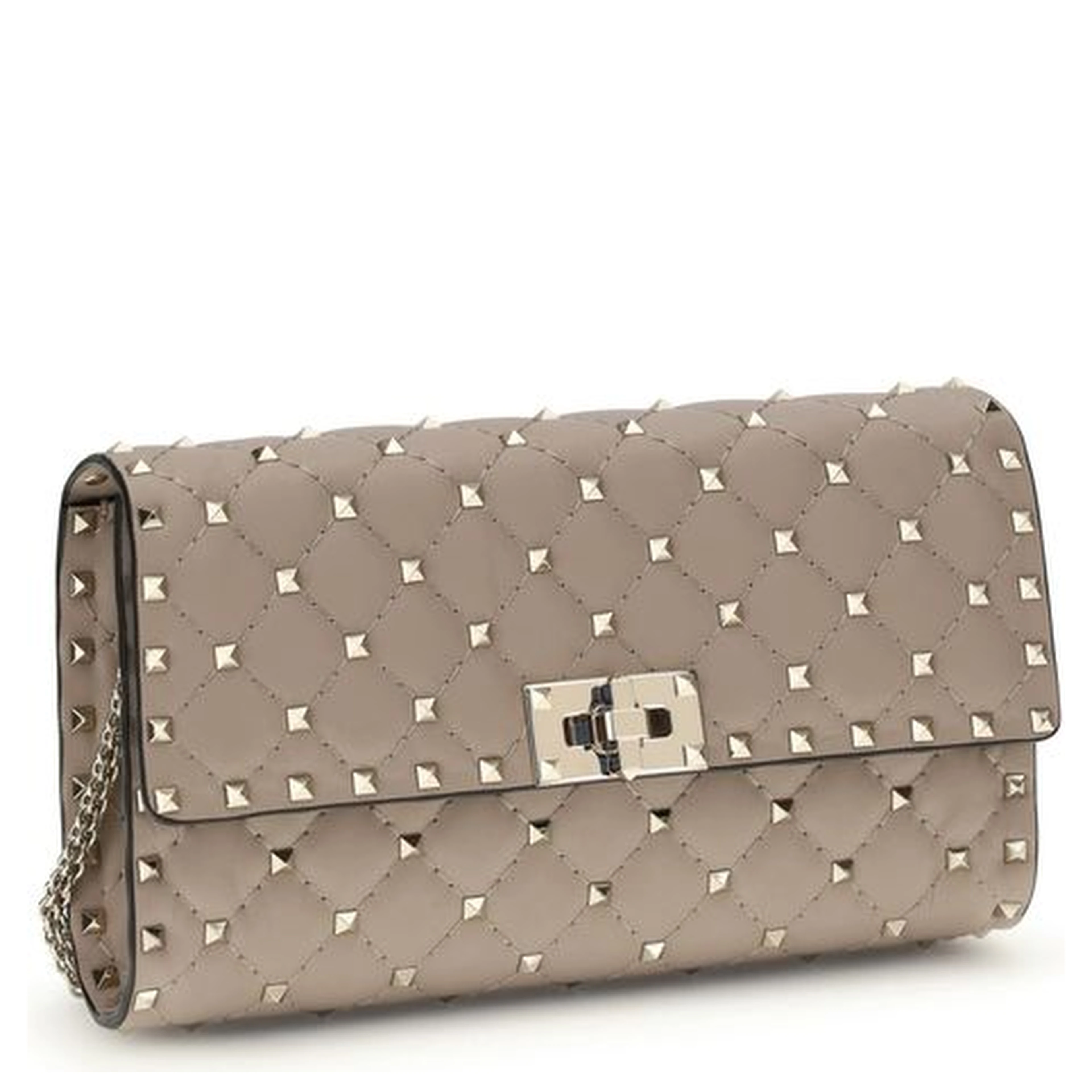 Beige Calf Leather Bos Taurus Shoulder Bag