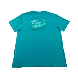 Light Blue Cotton Men T-Shirt