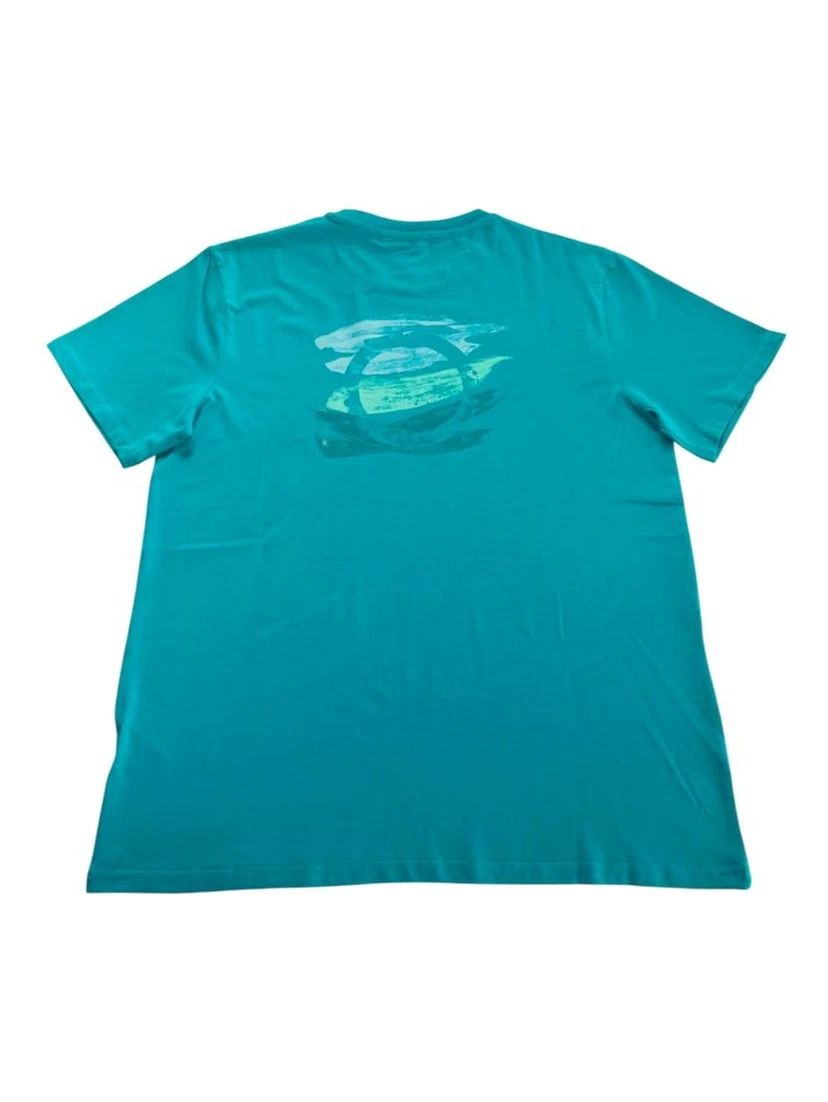 Light Blue Cotton Men T-Shirt