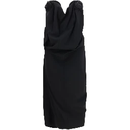 Black Wool Oves Aries Cocktail Dress