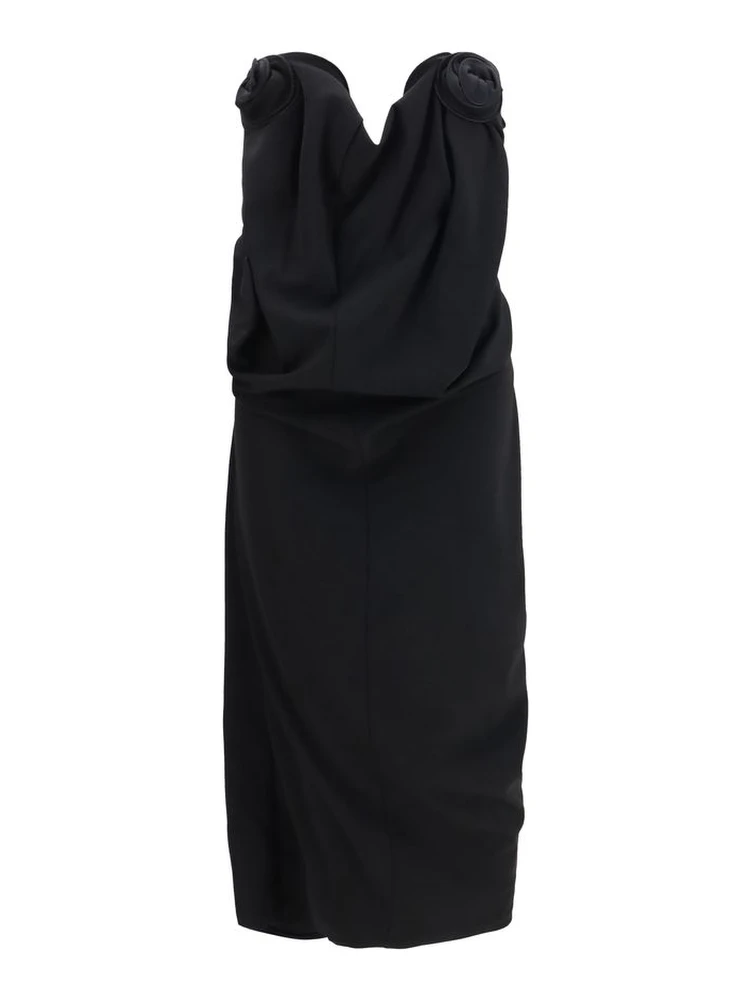 Black Wool Oves Aries Cocktail Dress