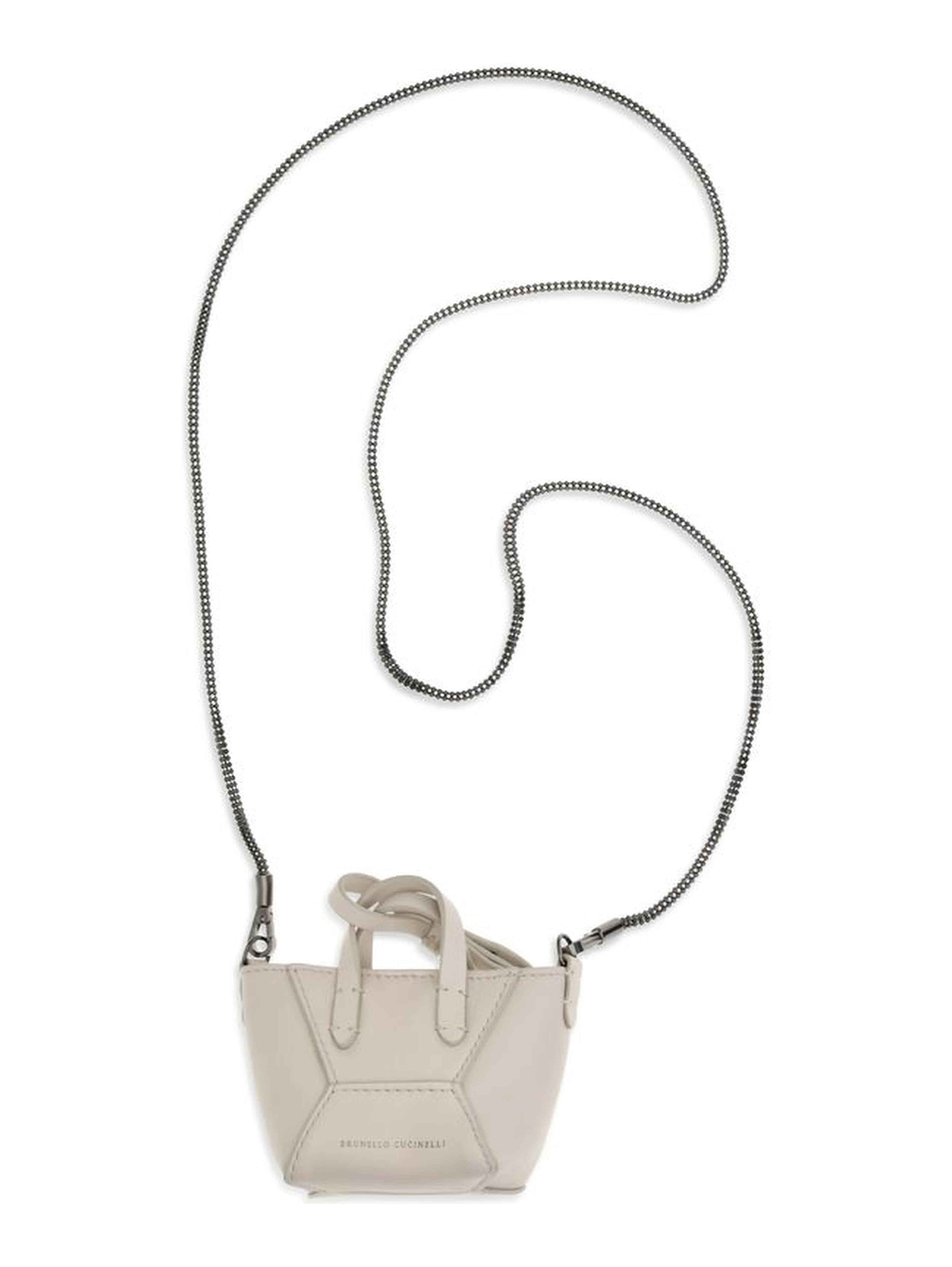 Beige Calf Leather Bos Taurus Shoulder Bag