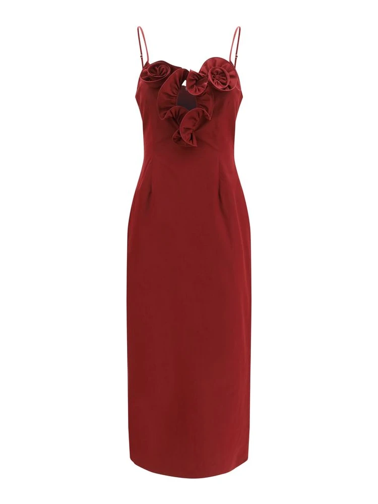 Bordeaux Cotton Cocktail Dress