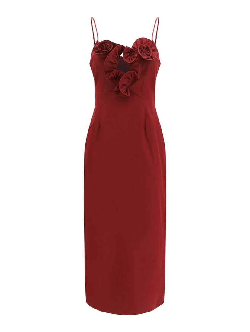 Bordeaux Cotton Cocktail Dress