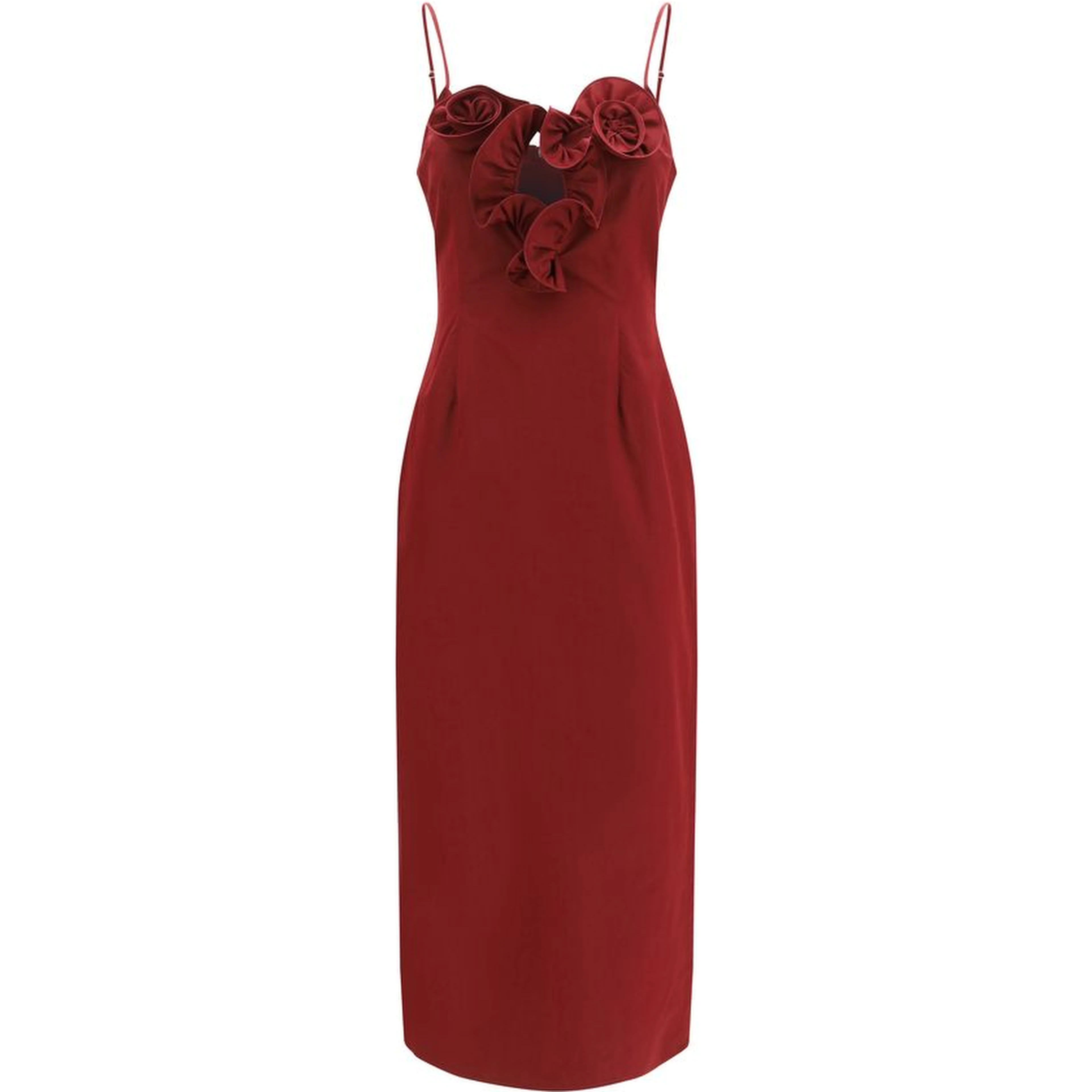 Bordeaux Cotton Cocktail Dress