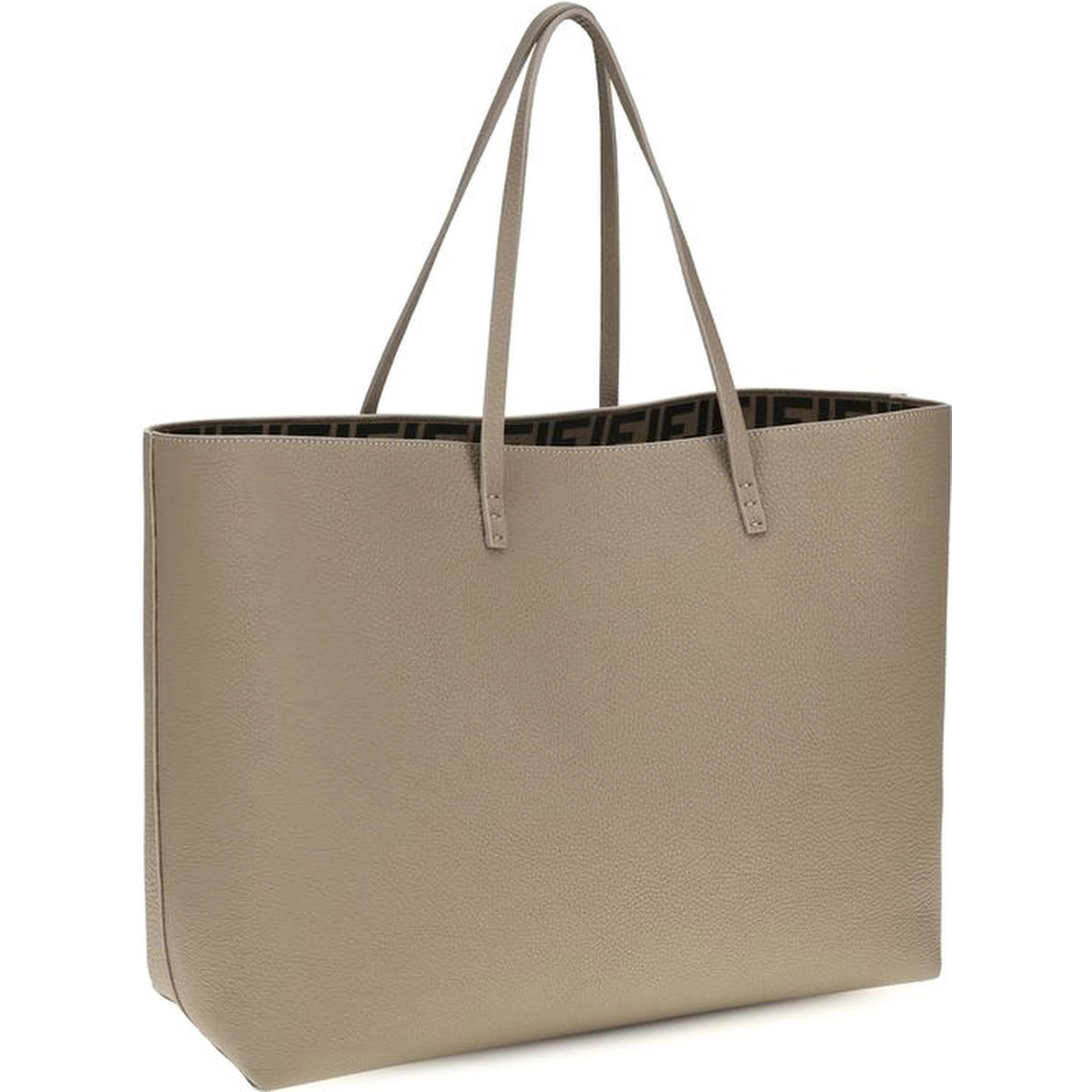 Beige Calf Leather Bos Taurus Shoulder Bag