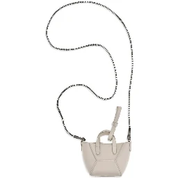 Beige Calf Leather Bos Taurus Shoulder Bag