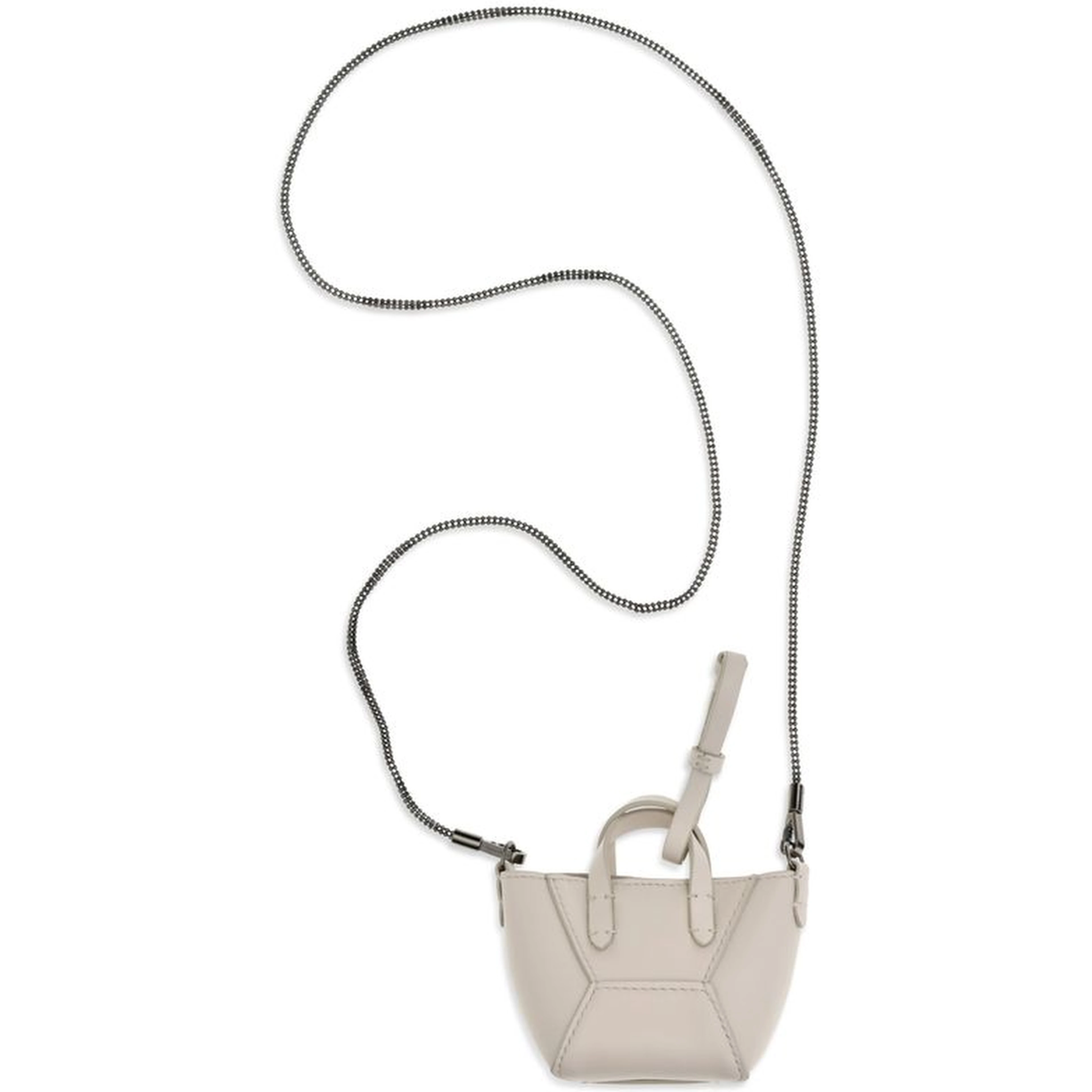 Beige Calf Leather Bos Taurus Shoulder Bag
