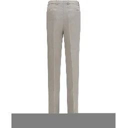 Gray Linen Casual Pants