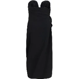 Black Wool Oves Aries Cocktail Dress