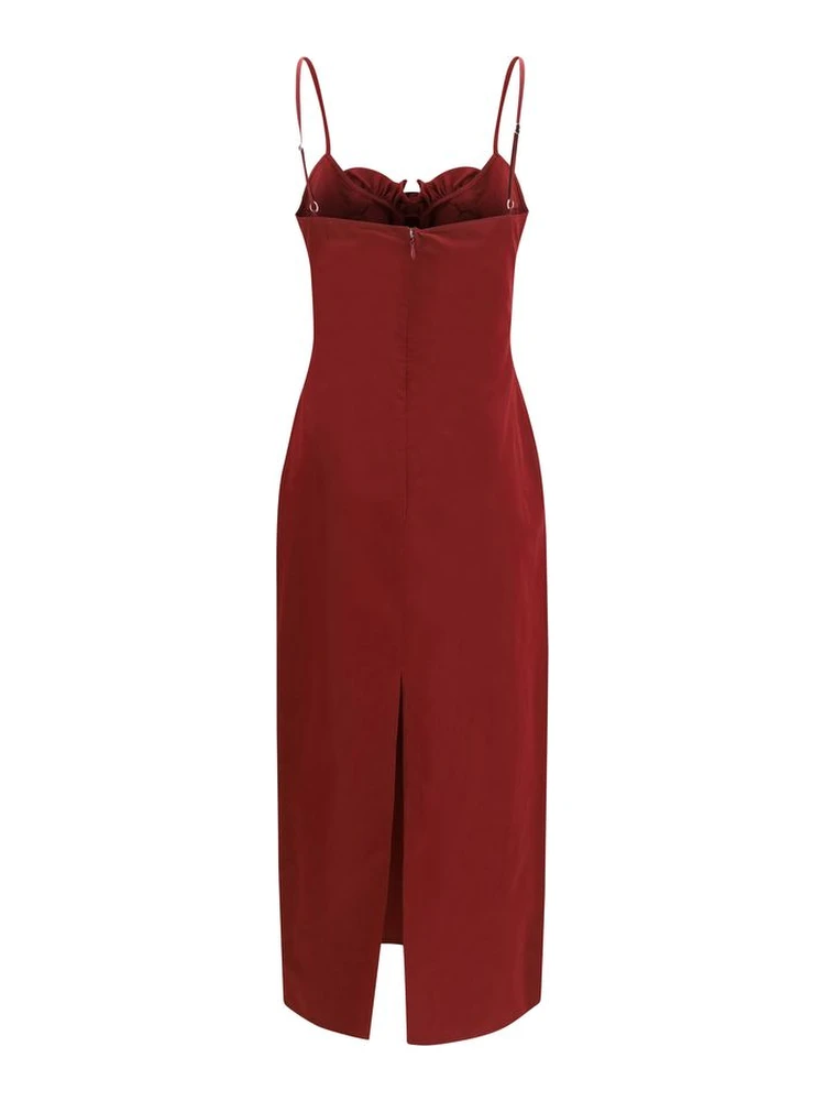 Bordeaux Cotton Cocktail Dress alternative