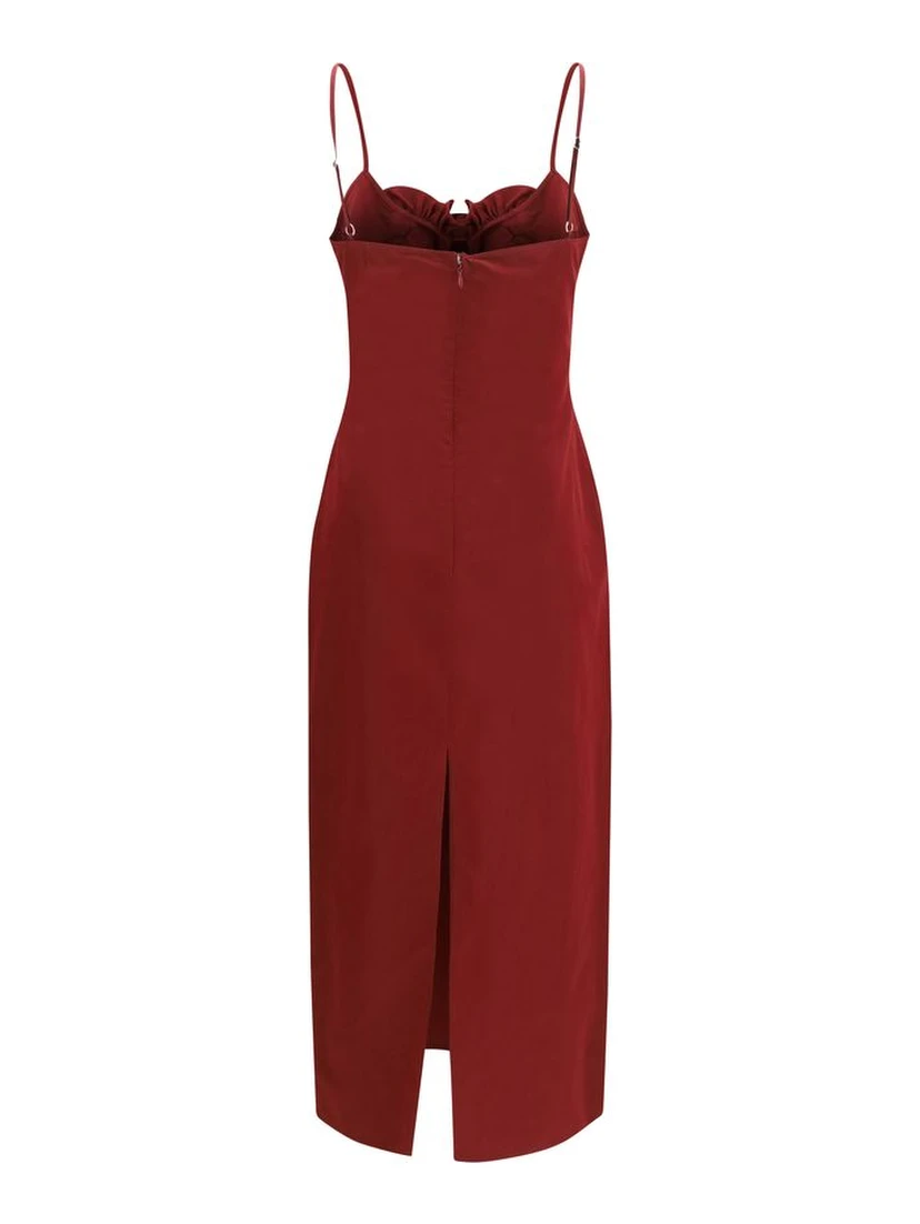 Bordeaux Cotton Cocktail Dress