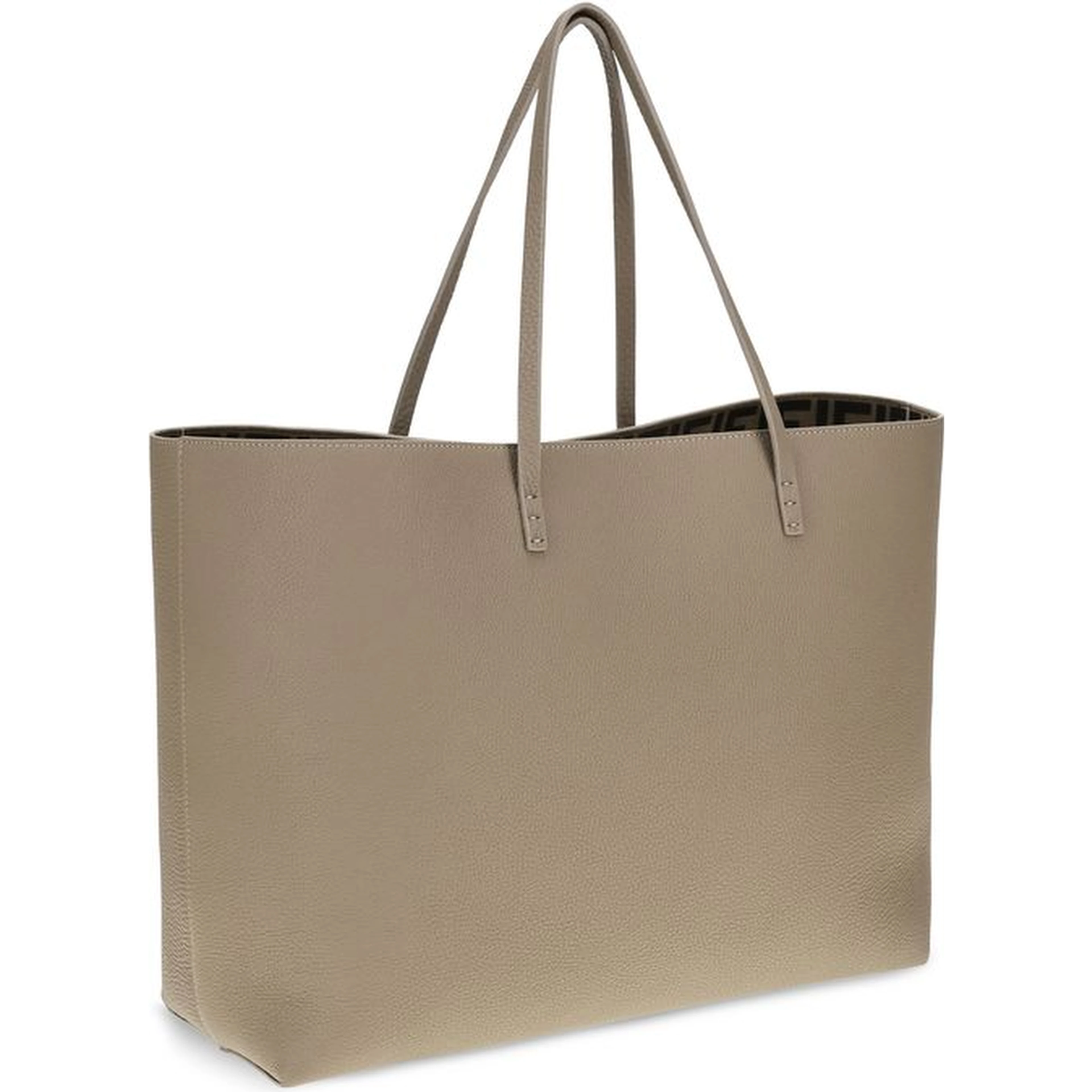Beige Calf Leather Bos Taurus Shoulder Bag
