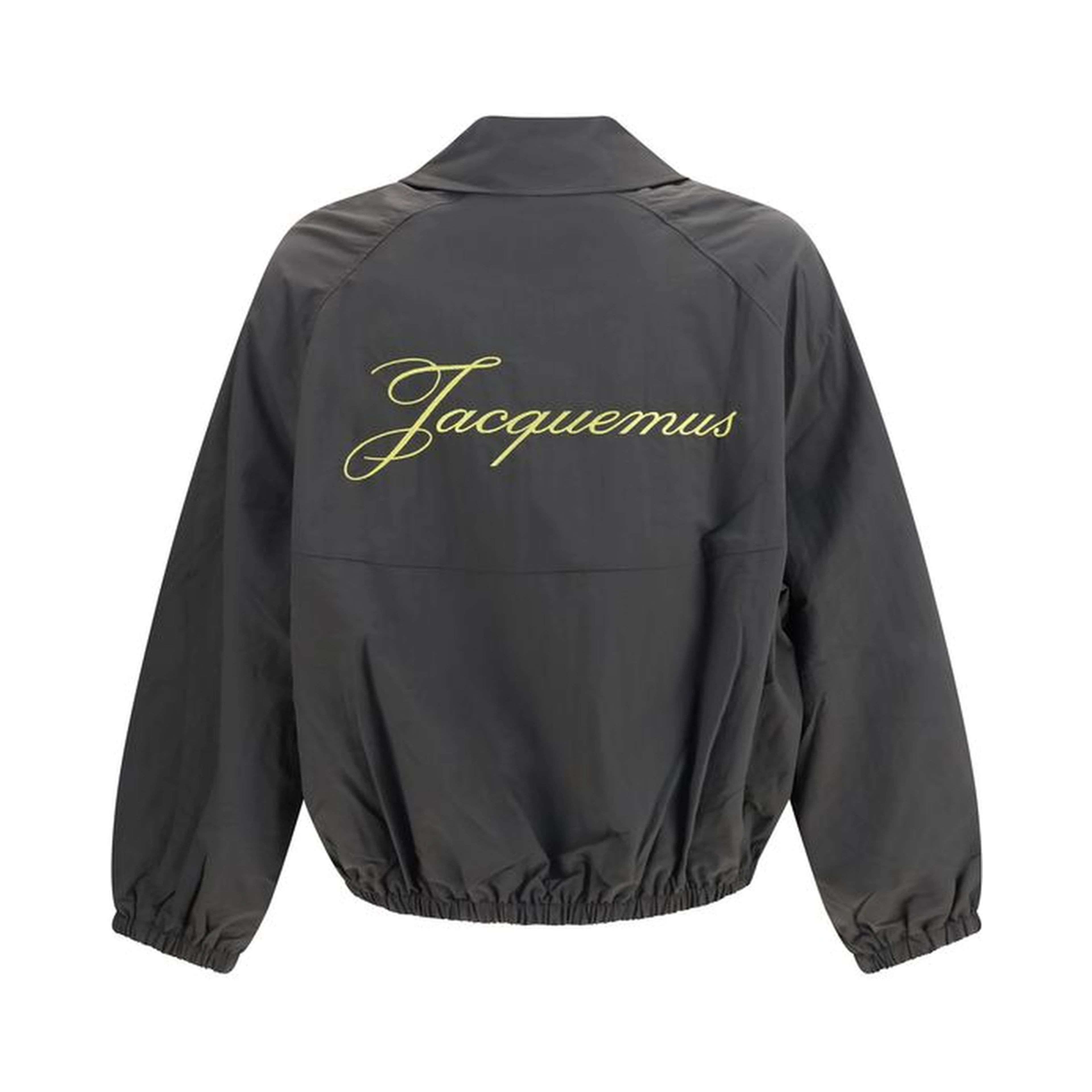 Gray Polyamide Full-Length Jacket