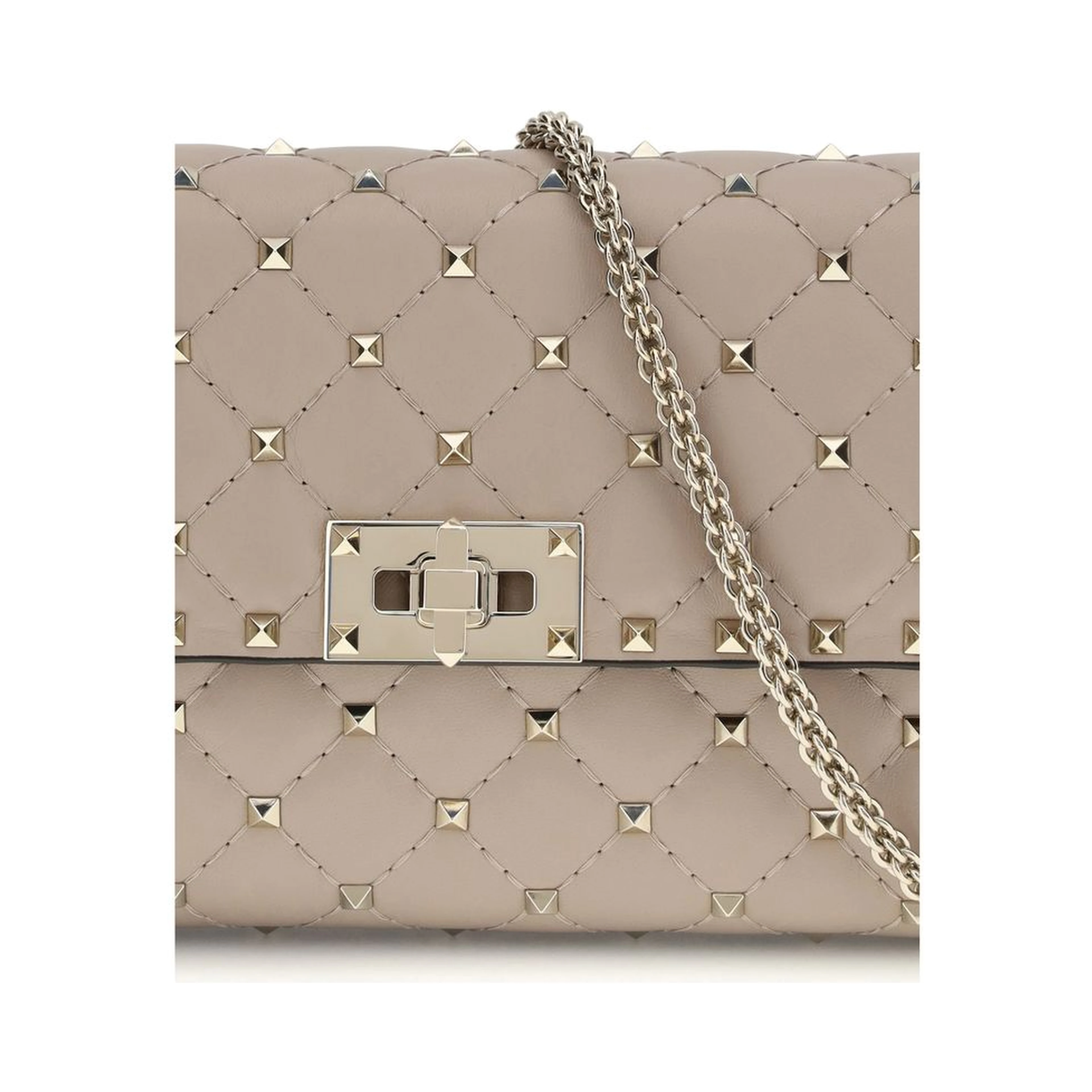 Beige Calf Leather Bos Taurus Shoulder Bag