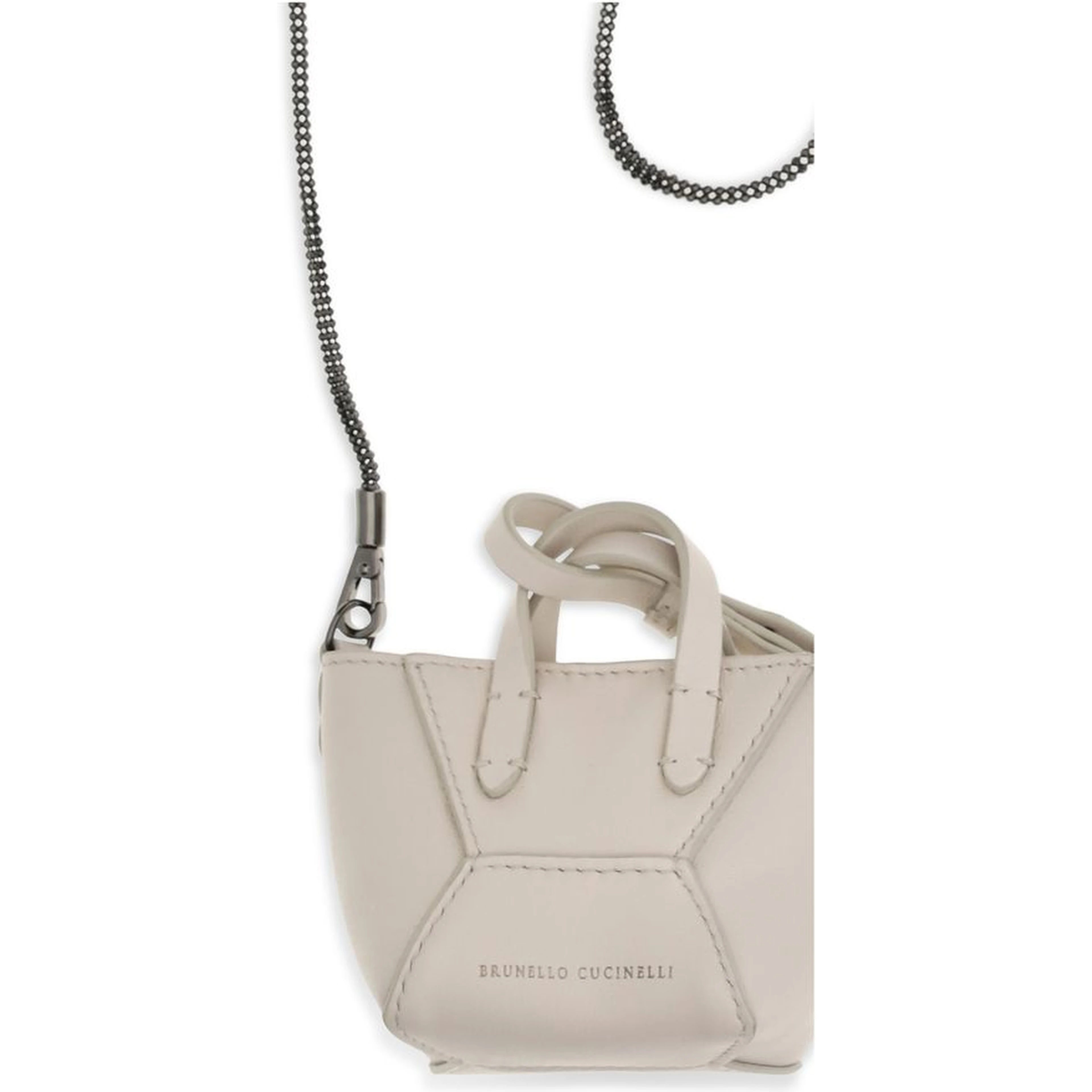 Beige Calf Leather Bos Taurus Shoulder Bag