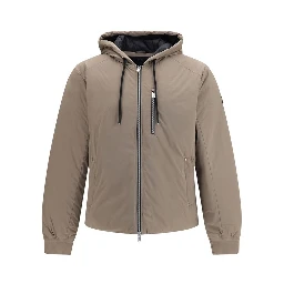 Beige Nylon Full-Length Jacket