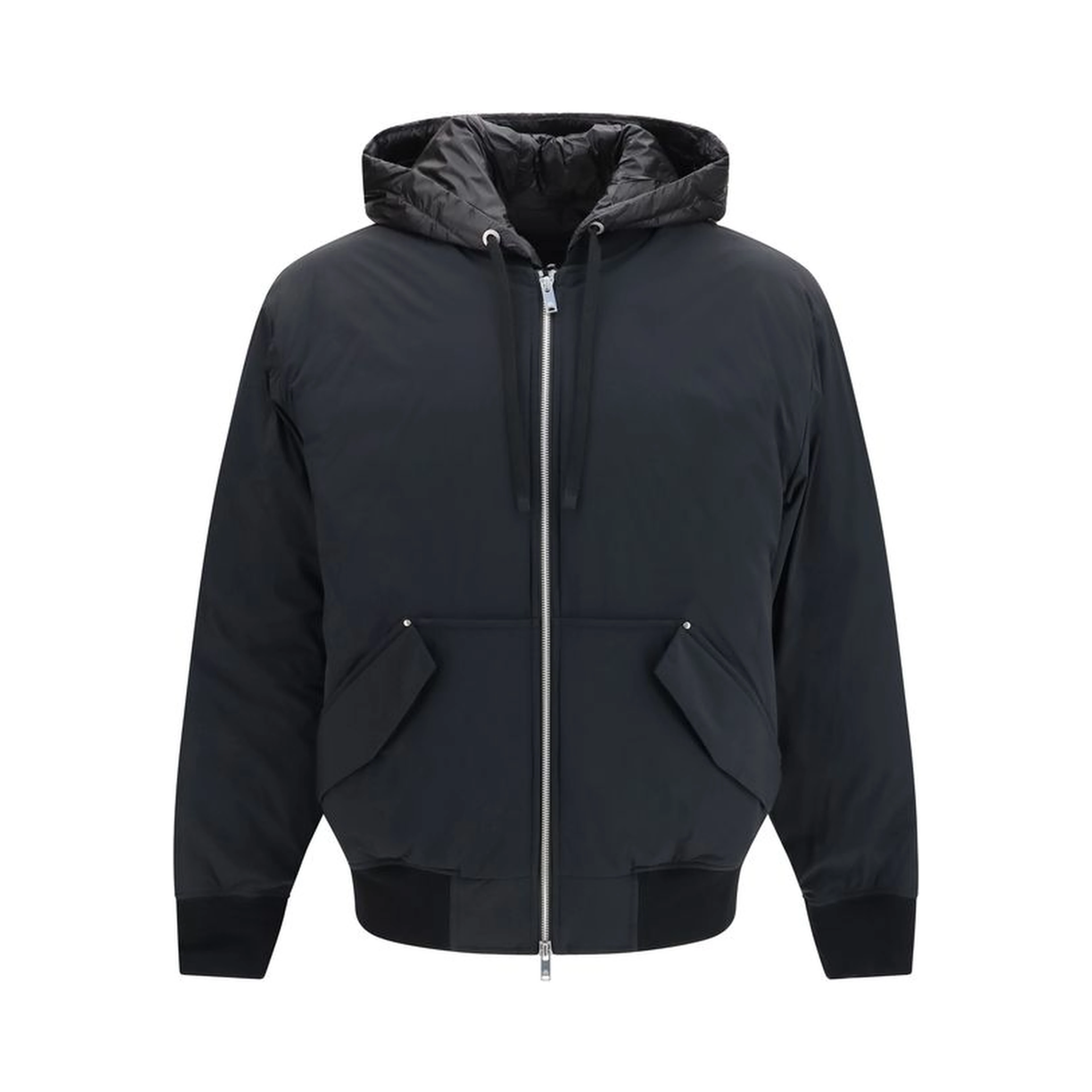 Black Nylon Full-Length Jacket