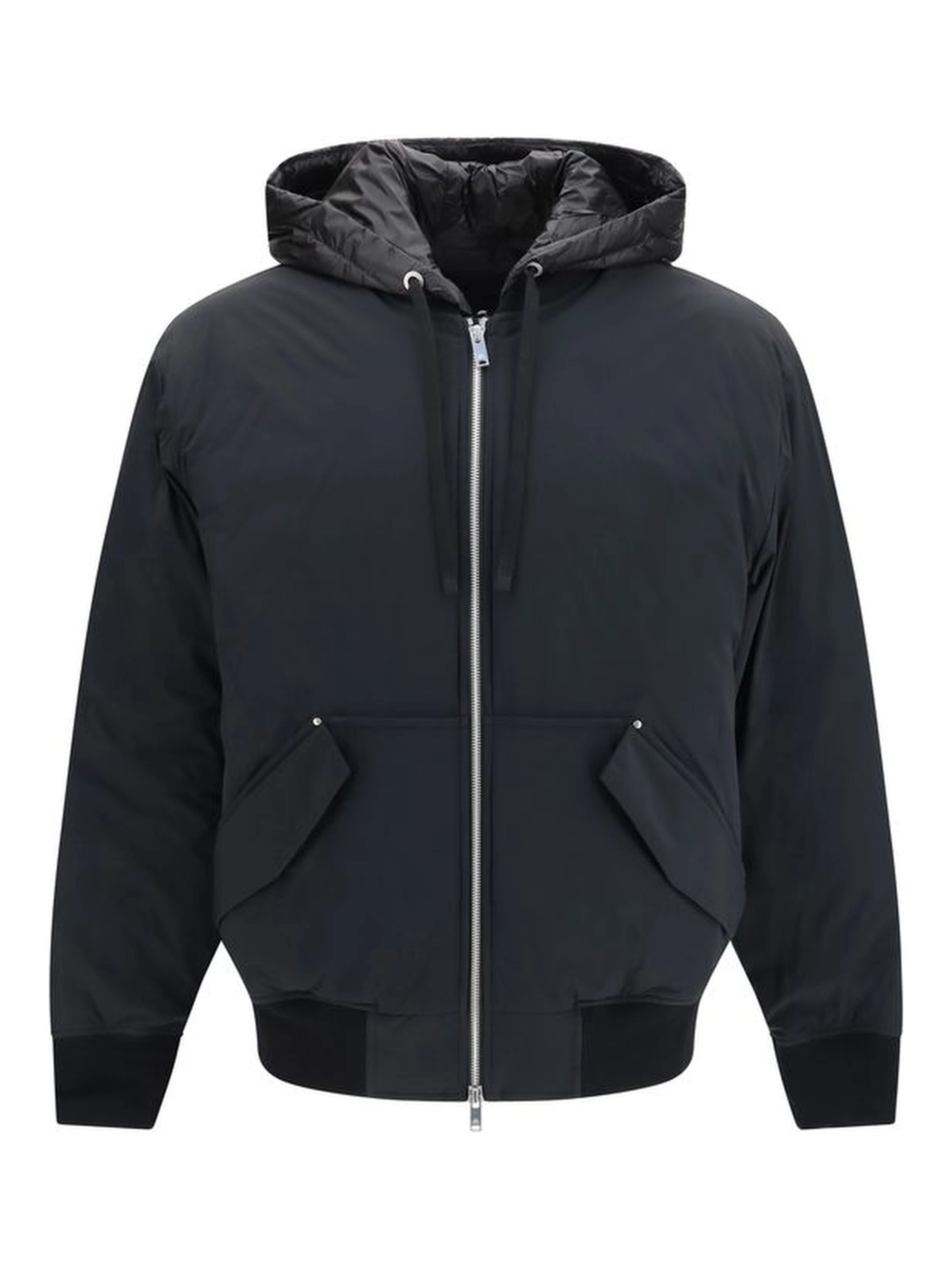 Black Nylon Full-Length Jacket