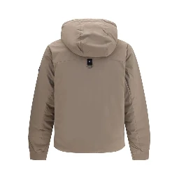 Beige Nylon Full-Length Jacket