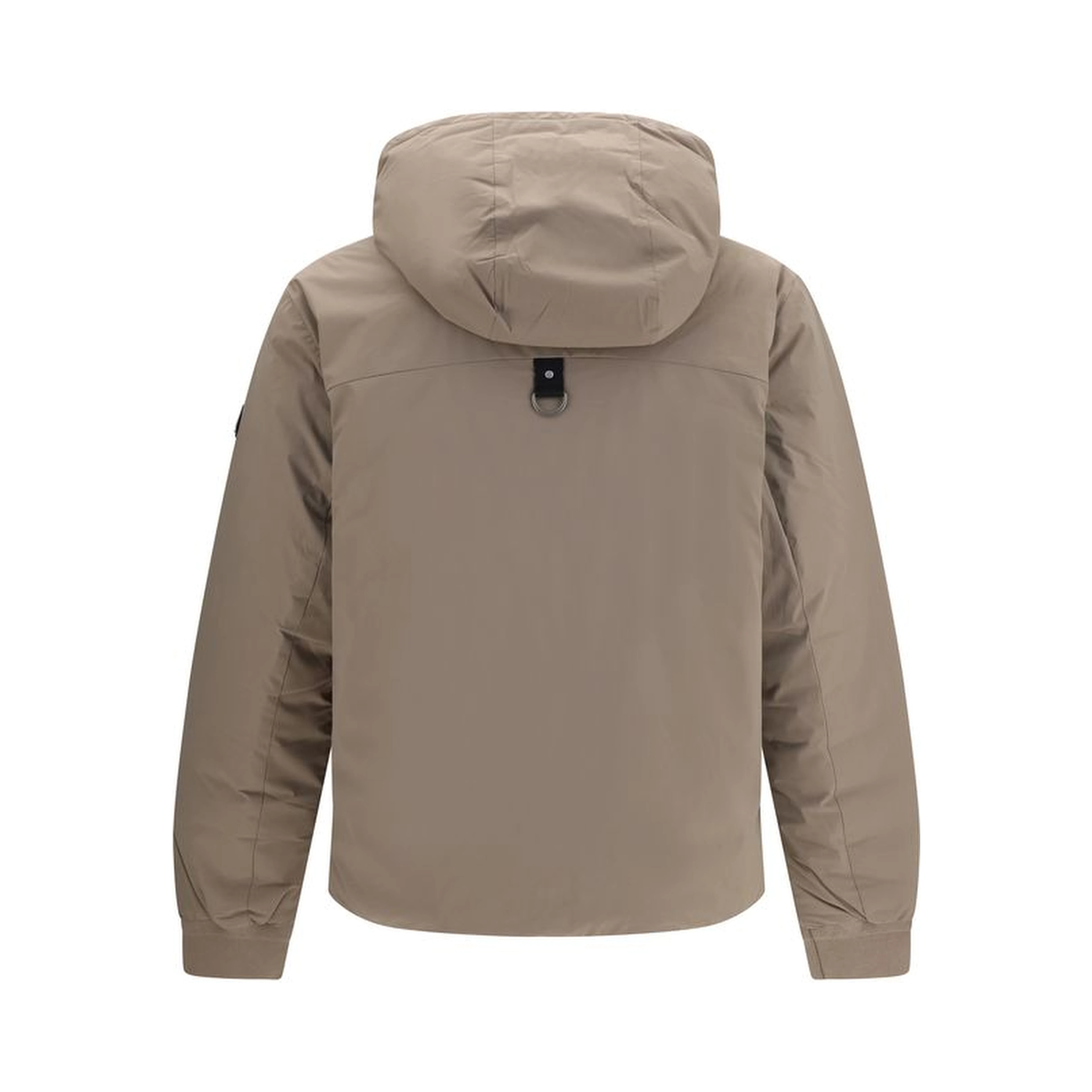 Beige Nylon Full-Length Jacket