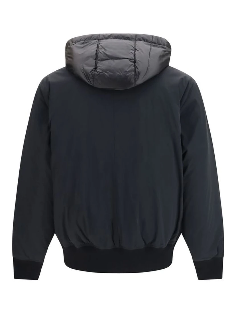 Black Nylon Full-Length Jacket