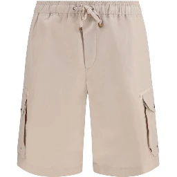 Beige Linen Bermuda Shorts