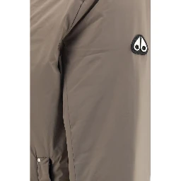 Beige Nylon Full-Length Jacket