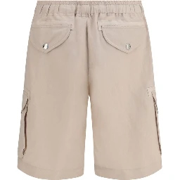Beige Linen Bermuda Shorts