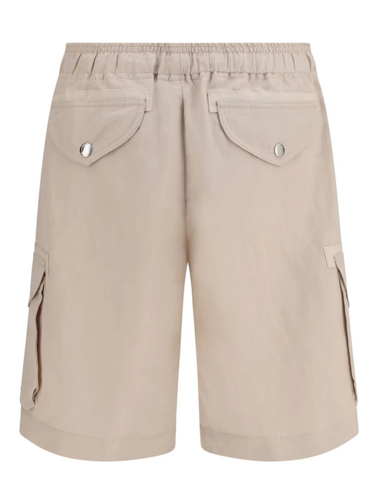 Beige Linen Bermuda Shorts alternative