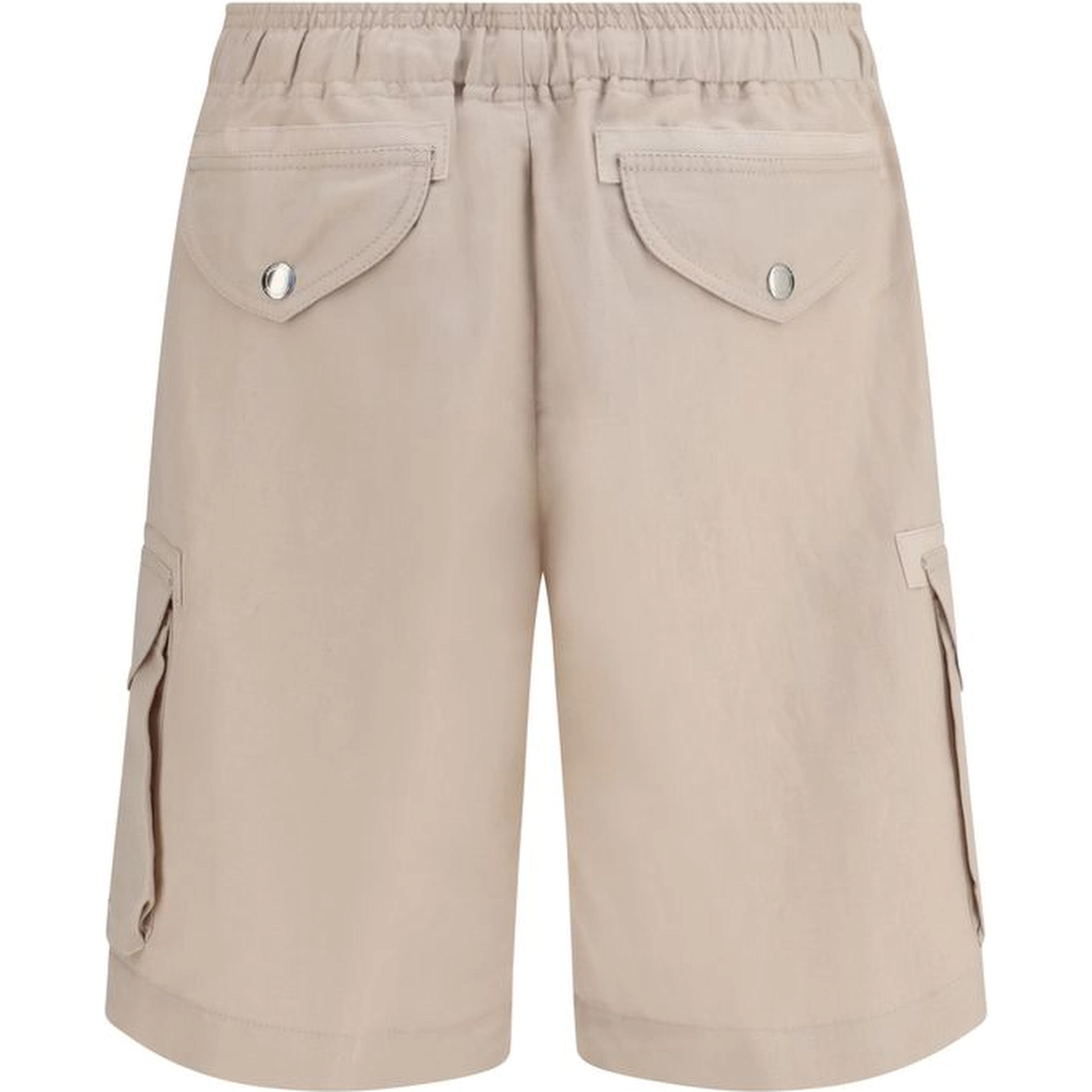 Beige Linen Bermuda Shorts