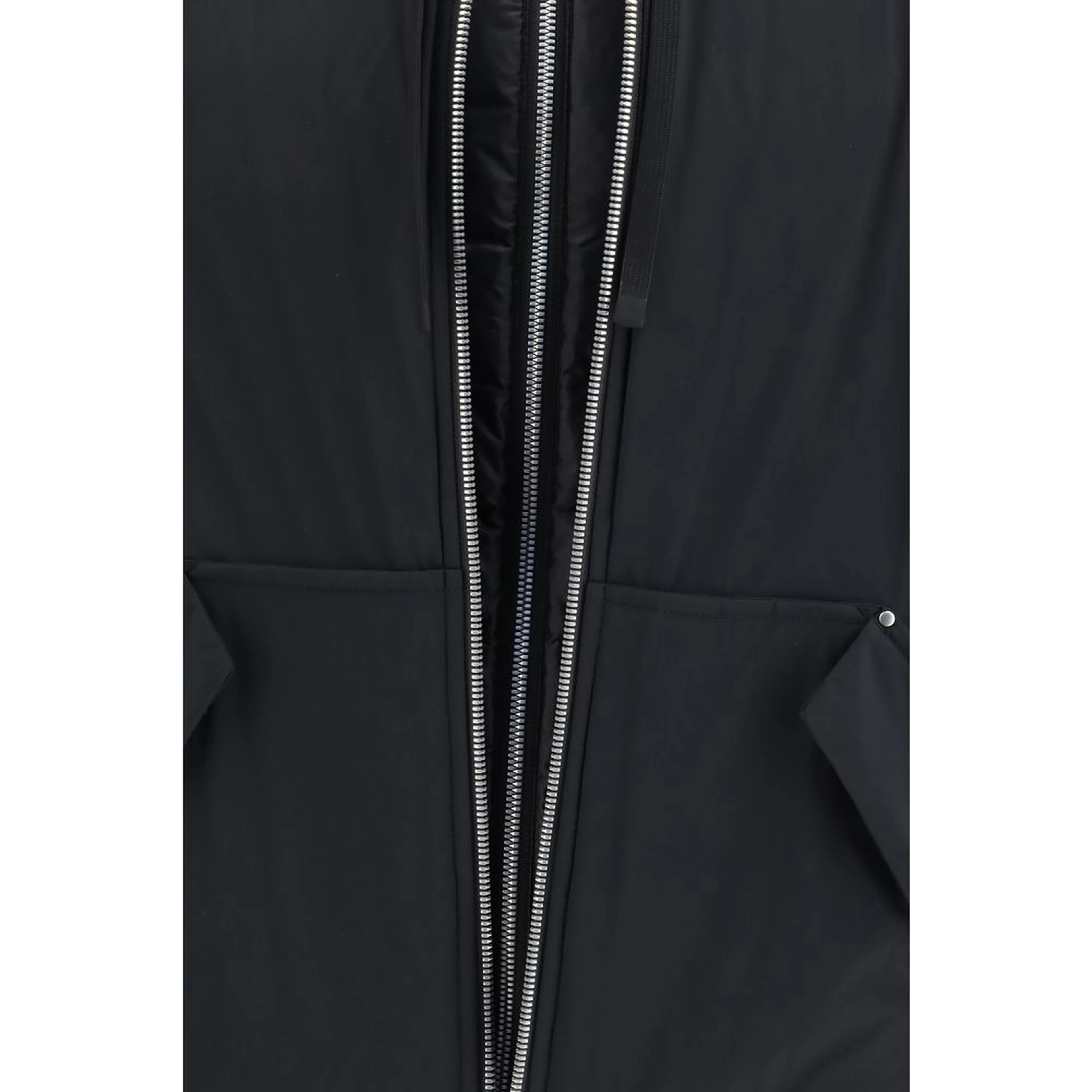 Black Nylon Full-Length Jacket