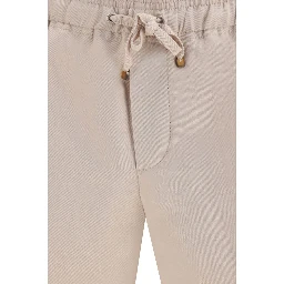 Beige Linen Bermuda Shorts