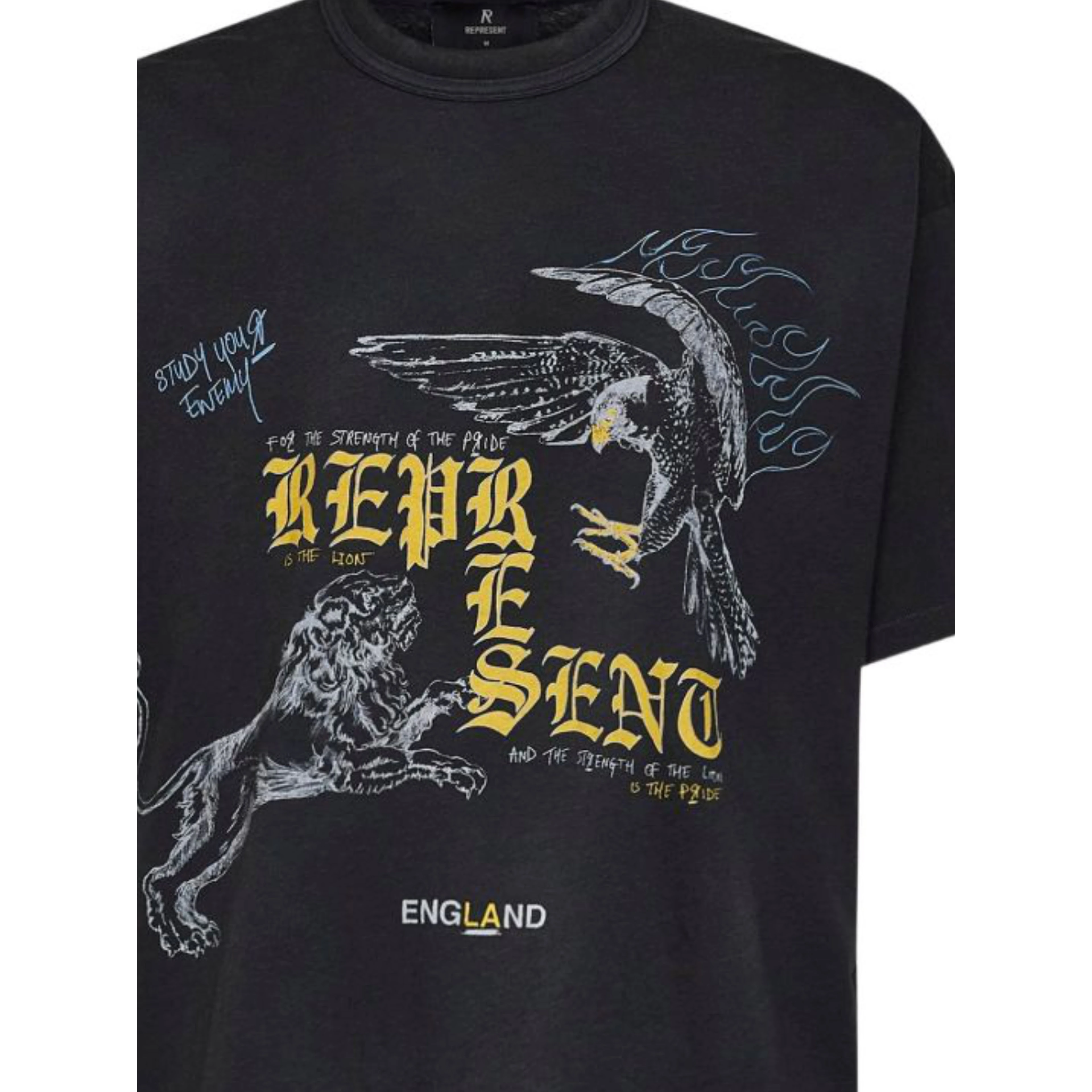 Represent T-shirts and Polos Washed black