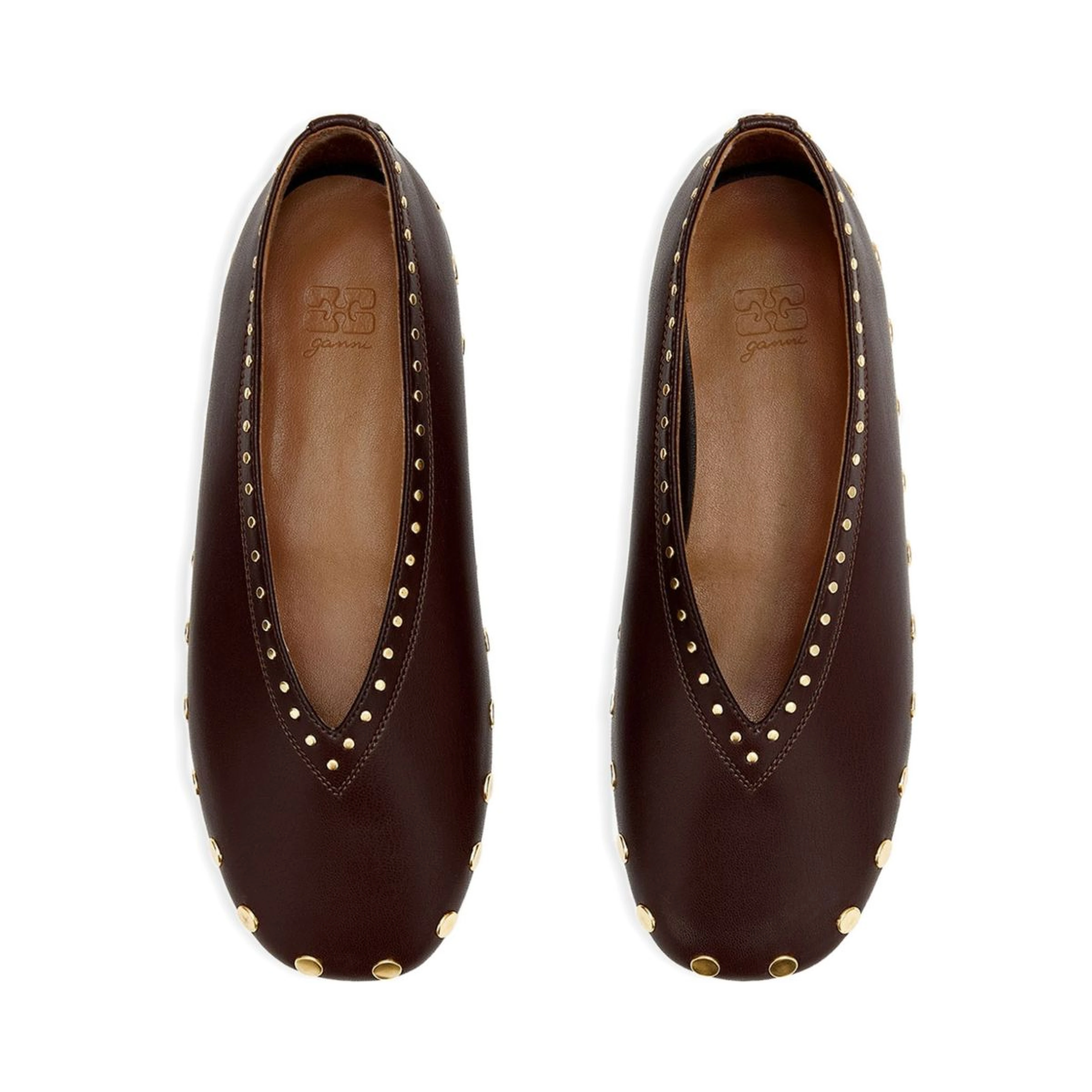 GANNI Flat shoes Coffe