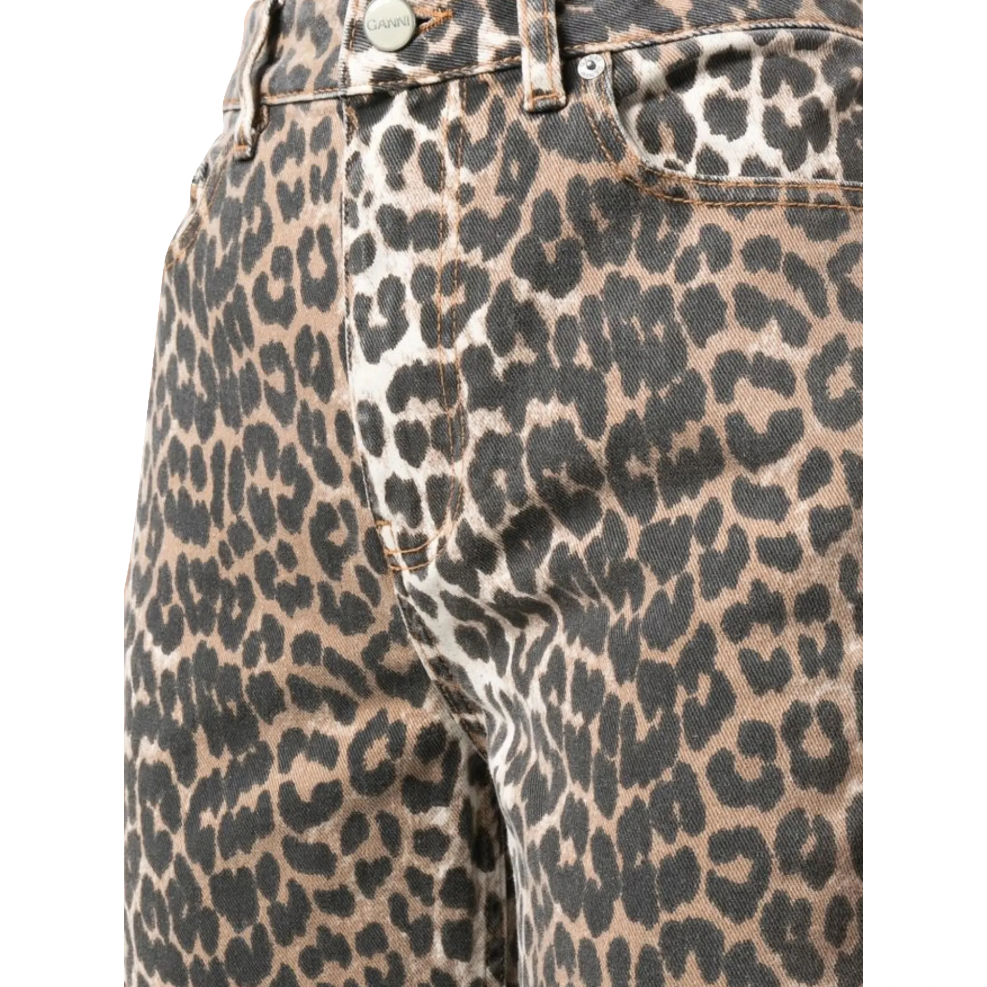 GANNI Trousers Leopard