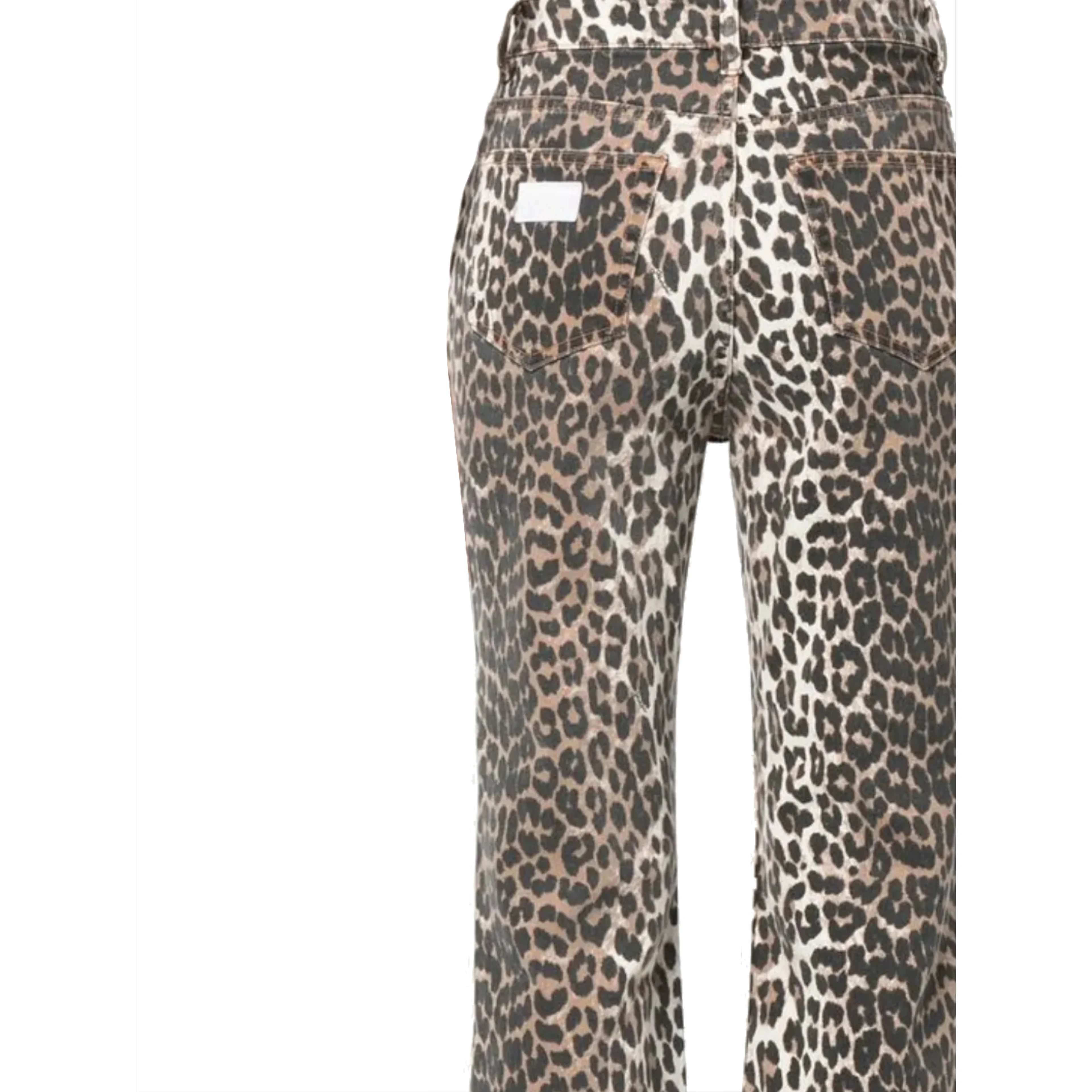 GANNI Trousers Leopard