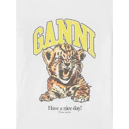 GANNI T-shirts and Polos Bright white