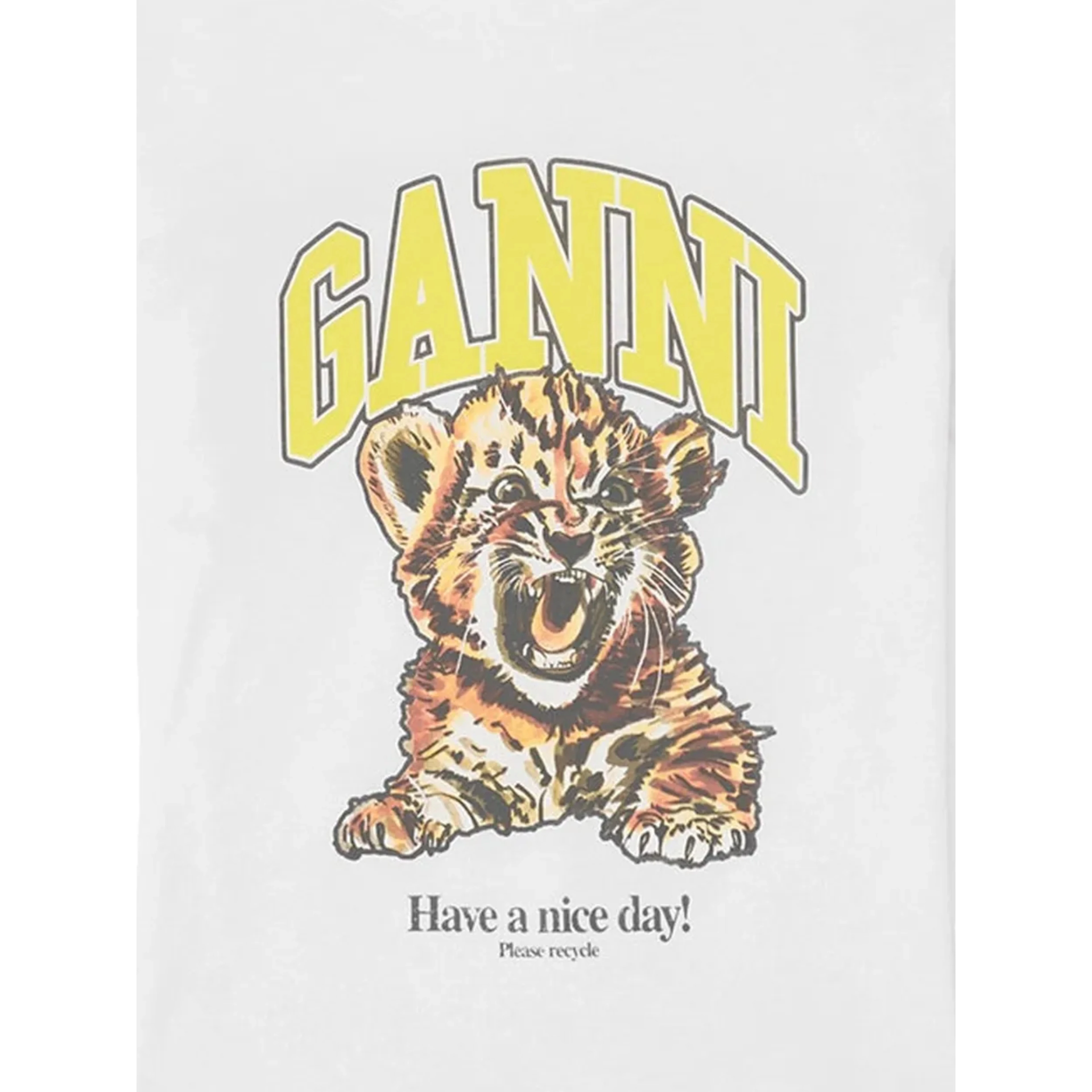 GANNI T-shirts and Polos Bright white