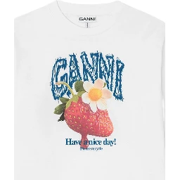 GANNI T-shirts and Polos Bright white