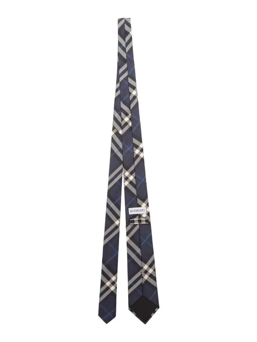 Burberry Ties Navy Blue Check