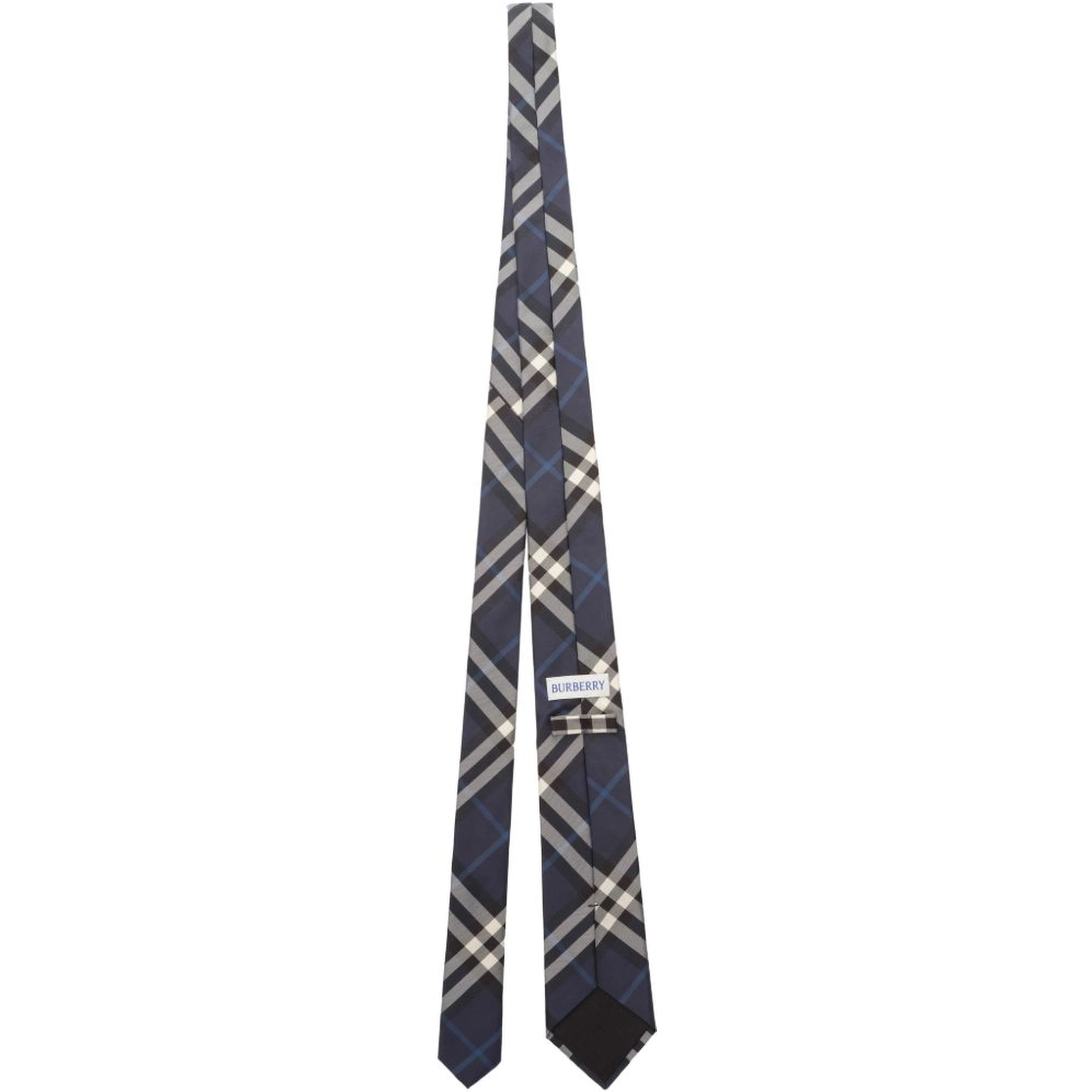 Burberry Ties Navy Blue Check