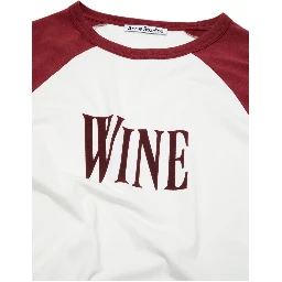 Acne T-shirts and Polos Burgundy/white