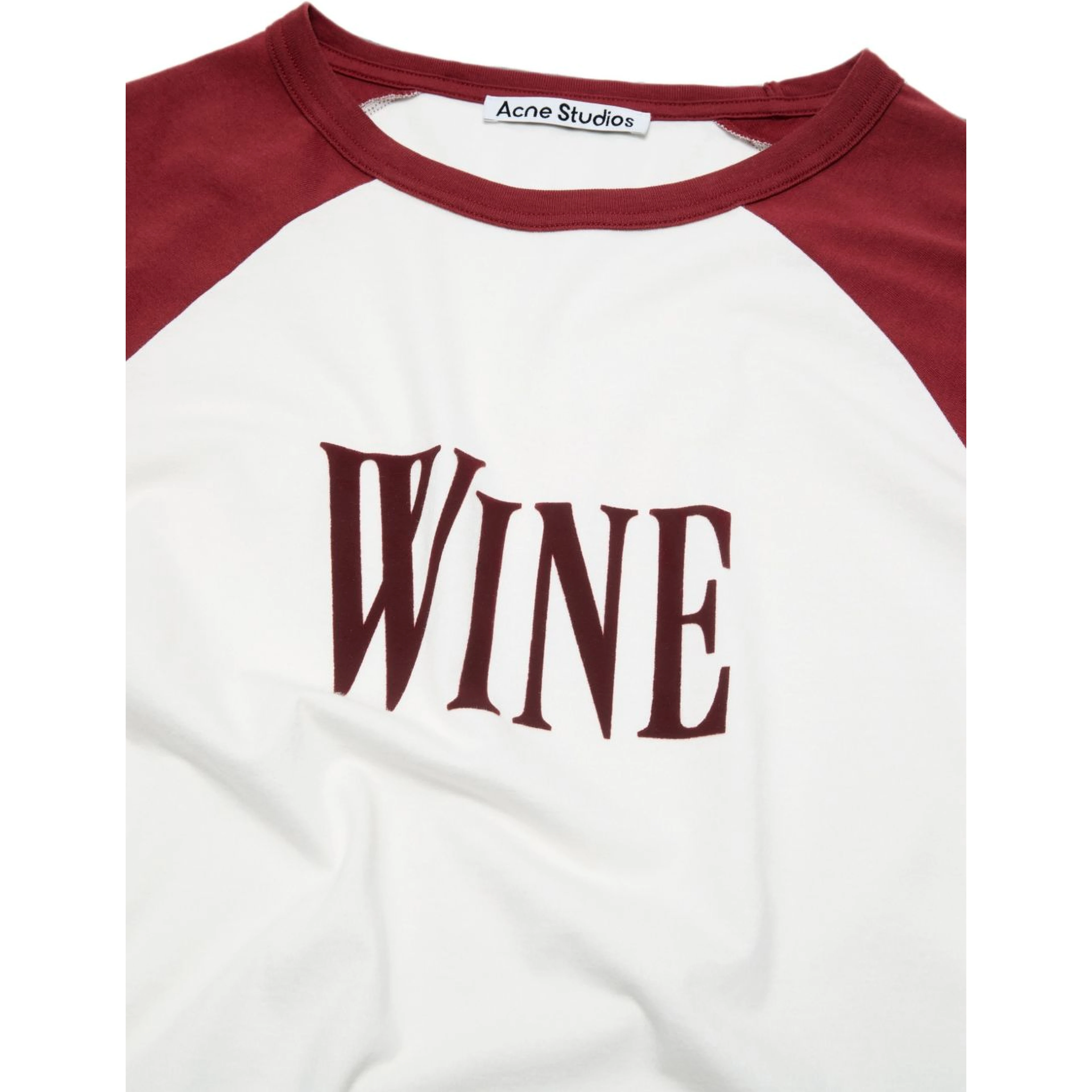 Acne T-shirts and Polos Burgundy/white